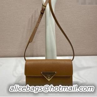 Best Price Prada Saffiano leather mini-bag 1BD386 Brown 2025