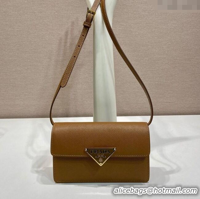 Best Price Prada Saffiano leather mini-bag 1BD386 Brown 2025