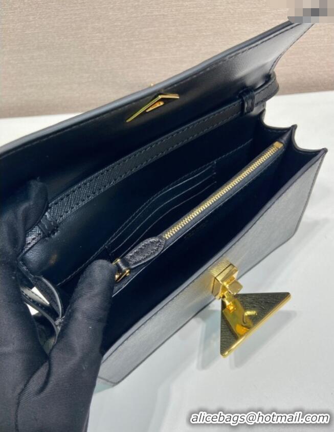 Reasonable Price Prada Saffiano leather mini-bag 1BD386 Black 2025