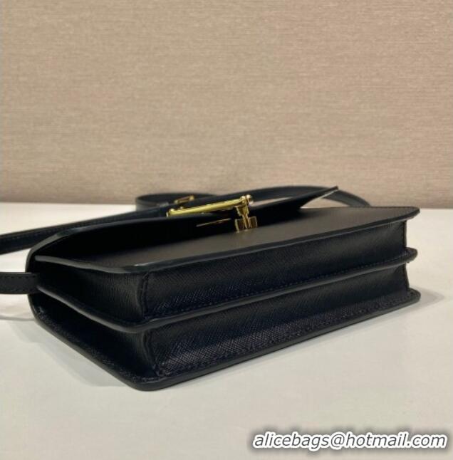 Reasonable Price Prada Saffiano leather mini-bag 1BD386 Black 2025