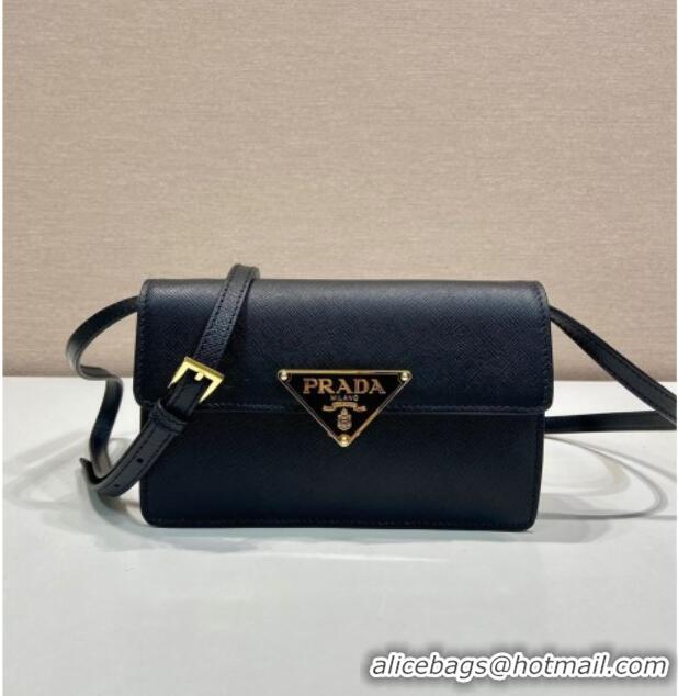 Reasonable Price Prada Saffiano leather mini-bag 1BD386 Black 2025