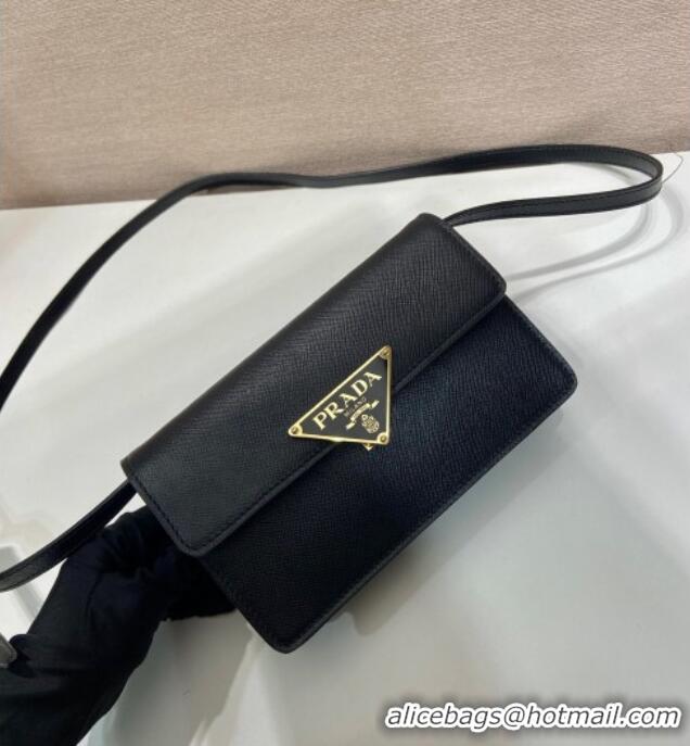 Reasonable Price Prada Saffiano leather mini-bag 1BD386 Black 2025