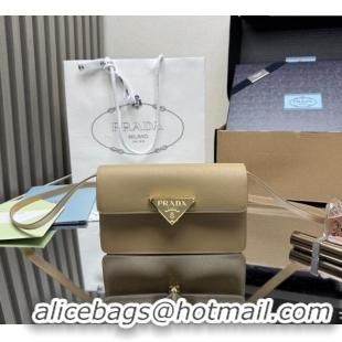 Good Quality Prada Saffiano leather mini-bag 1BD386 Beige 2025