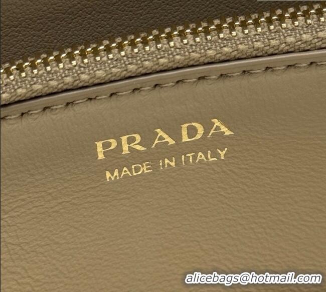 Good Quality Prada Saffiano leather mini-bag 1BD386 Beige 2025