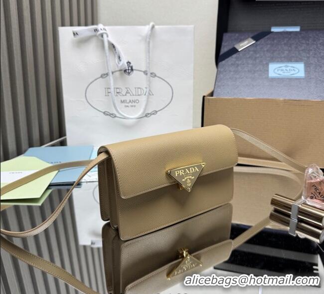 Good Quality Prada Saffiano leather mini-bag 1BD386 Beige 2025