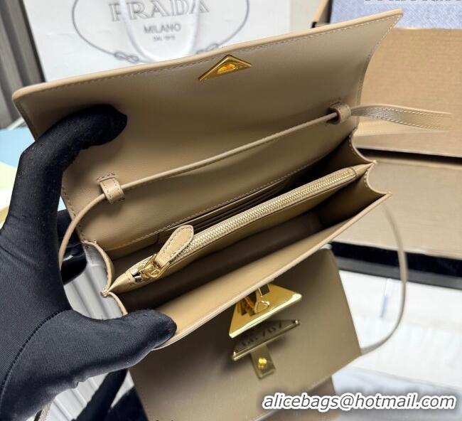 Good Quality Prada Saffiano leather mini-bag 1BD386 Beige 2025