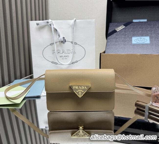 Good Quality Prada Saffiano leather mini-bag 1BD386 Beige 2025