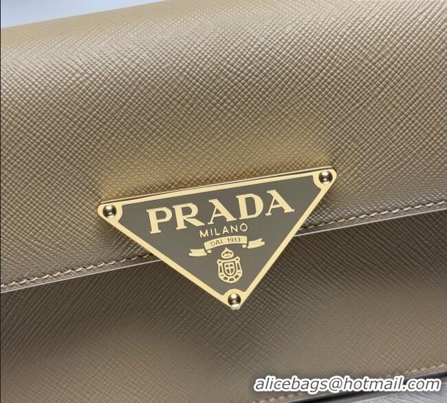 Good Quality Prada Saffiano leather mini-bag 1BD386 Beige 2025