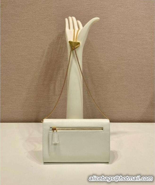 Big Discount Prada Saffiano leather mini-bag 1BP051 White 2025