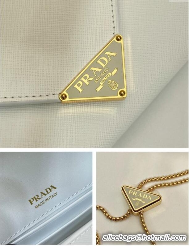 Big Discount Prada Saffiano leather mini-bag 1BP051 White 2025