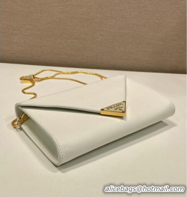 Big Discount Prada Saffiano leather mini-bag 1BP051 White 2025