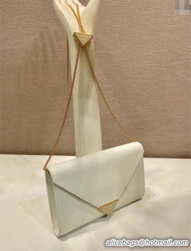Big Discount Prada Saffiano leather mini-bag 1BP051 White 2025