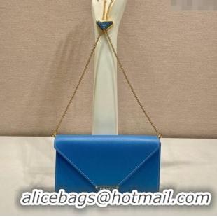 Top Grade Prada Saffiano leather mini-bag 1BP051 Blue 2025