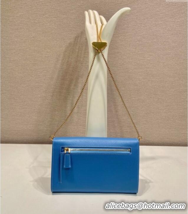 Top Grade Prada Saffiano leather mini-bag 1BP051 Blue 2025