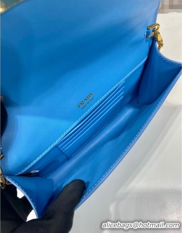 Top Grade Prada Saffiano leather mini-bag 1BP051 Blue 2025
