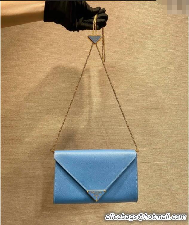 Top Grade Prada Saffiano leather mini-bag 1BP051 Blue 2025