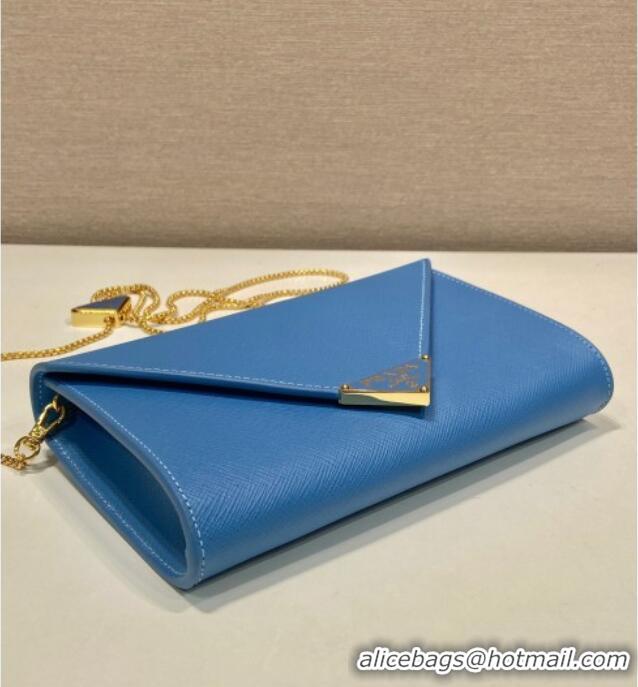 Top Grade Prada Saffiano leather mini-bag 1BP051 Blue 2025