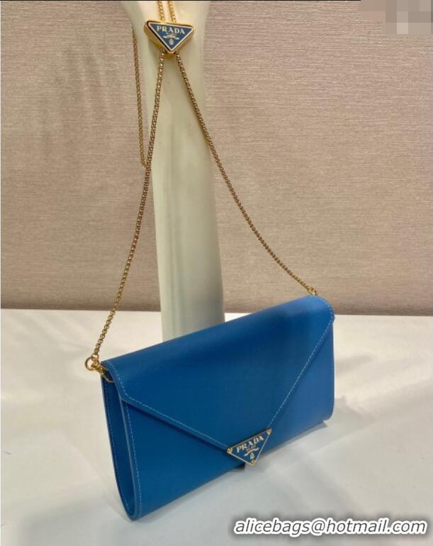 Top Grade Prada Saffiano leather mini-bag 1BP051 Blue 2025