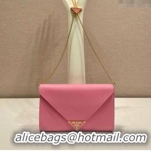 Popular Style Prada Saffiano leather mini-bag 1BP051 Pink 2025