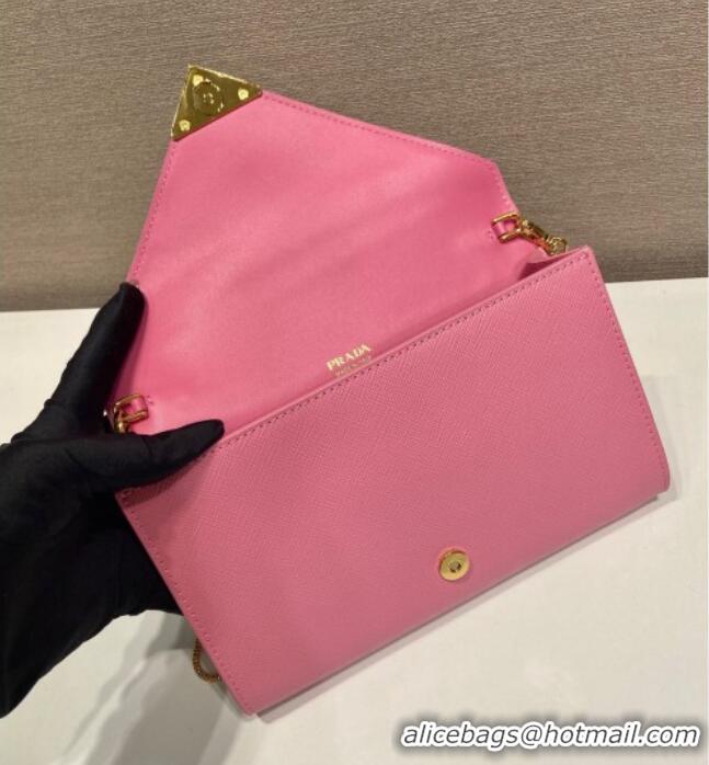 Popular Style Prada Saffiano leather mini-bag 1BP051 Pink 2025