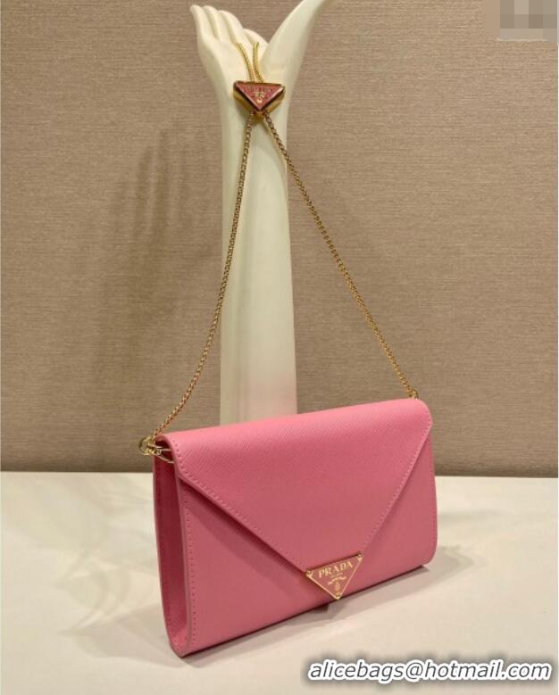 Popular Style Prada Saffiano leather mini-bag 1BP051 Pink 2025