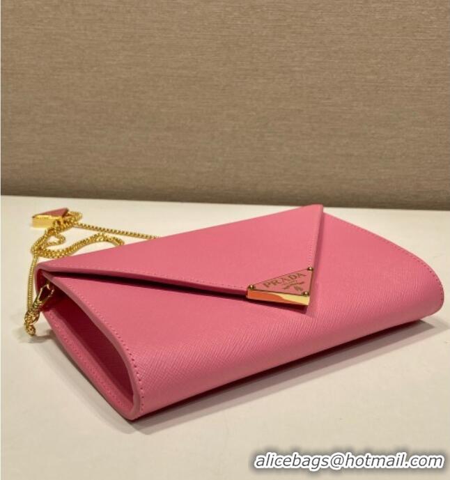 Popular Style Prada Saffiano leather mini-bag 1BP051 Pink 2025