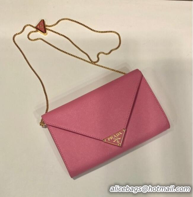 Popular Style Prada Saffiano leather mini-bag 1BP051 Pink 2025