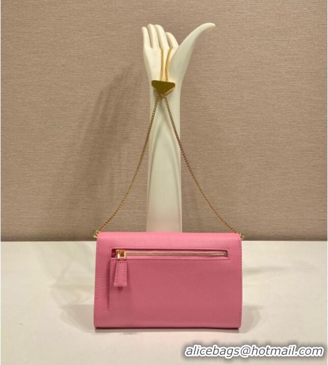 Popular Style Prada Saffiano leather mini-bag 1BP051 Pink 2025