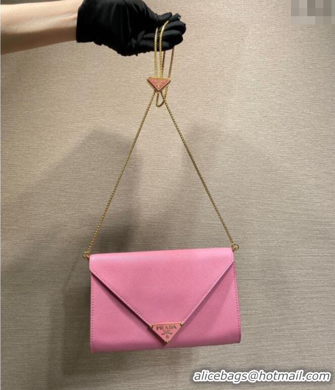 Popular Style Prada Saffiano leather mini-bag 1BP051 Pink 2025