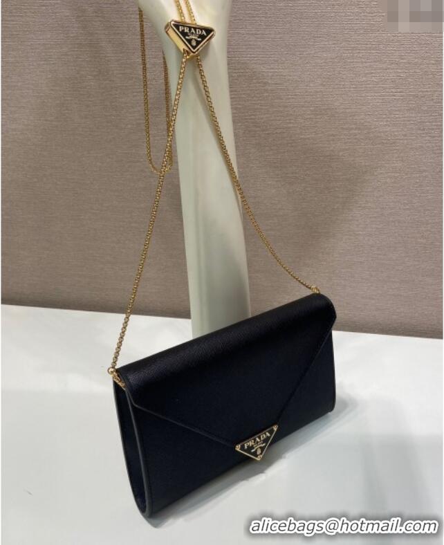 Famous Brand Prada Saffiano leather mini-bag 1BP051 Black 2025