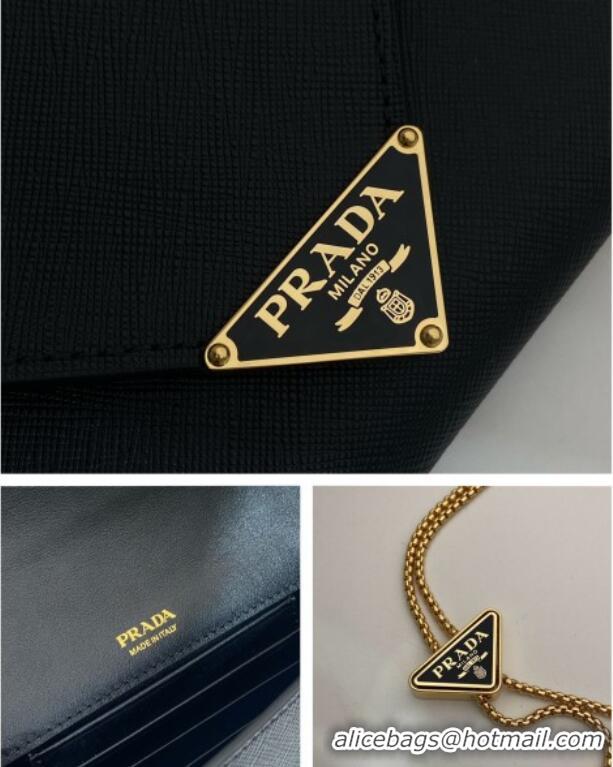 Famous Brand Prada Saffiano leather mini-bag 1BP051 Black 2025