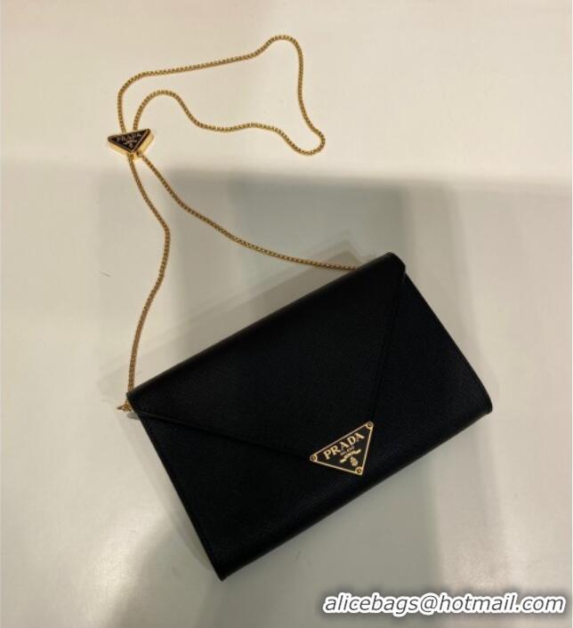 Famous Brand Prada Saffiano leather mini-bag 1BP051 Black 2025