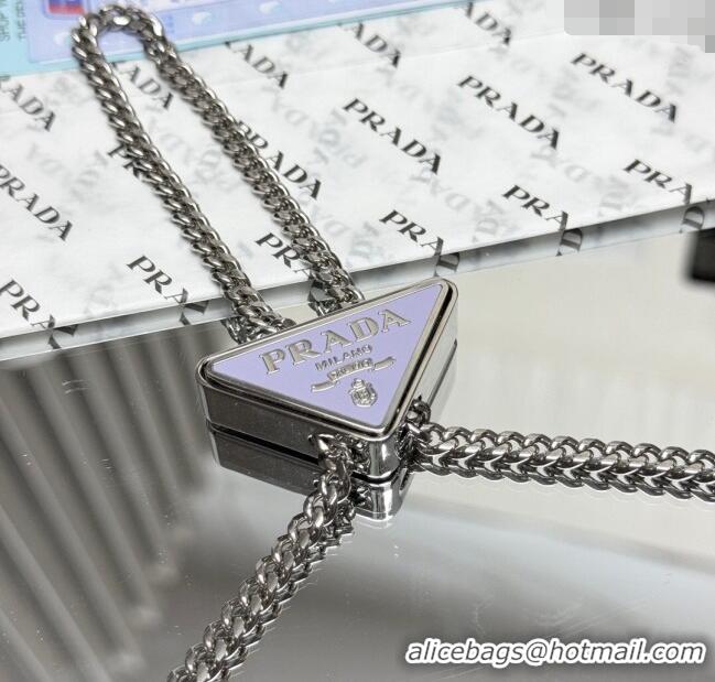 Best Price Prada Leather mini-bag 1BH189 Purple 2025