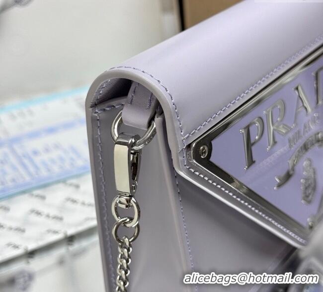 Best Price Prada Leather mini-bag 1BH189 Purple 2025