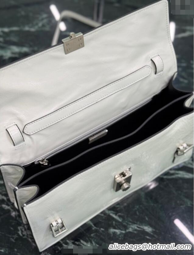 Well Crafted Prada Medium leather handbag 1BN026 White 2025