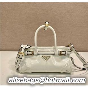 Most Popular Prada Bonnie small leather handbag 1BA486 White 2025