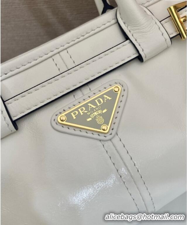 Most Popular Prada Bonnie small leather handbag 1BA486 White 2025