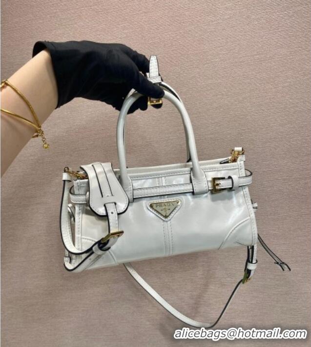 Most Popular Prada Bonnie small leather handbag 1BA486 White 2025