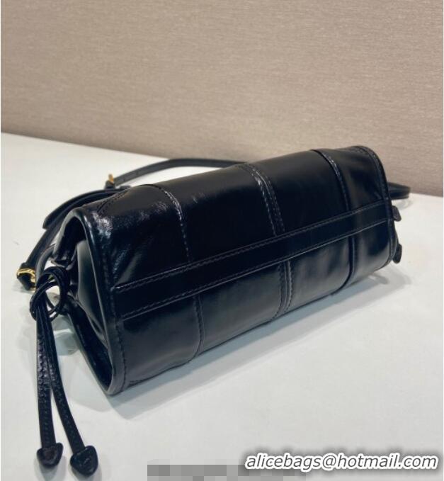 Promotional Prada Bonnie small leather handbag 1BA486 Black 2025