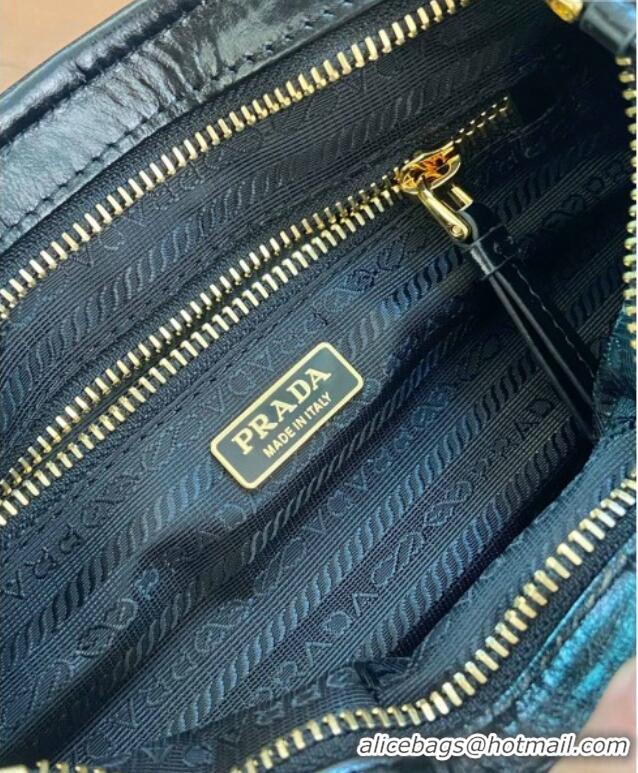Promotional Prada Bonnie small leather handbag 1BA486 Black 2025