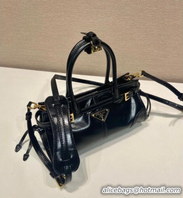 Promotional Prada Bonnie small leather handbag 1BA486 Black 2025