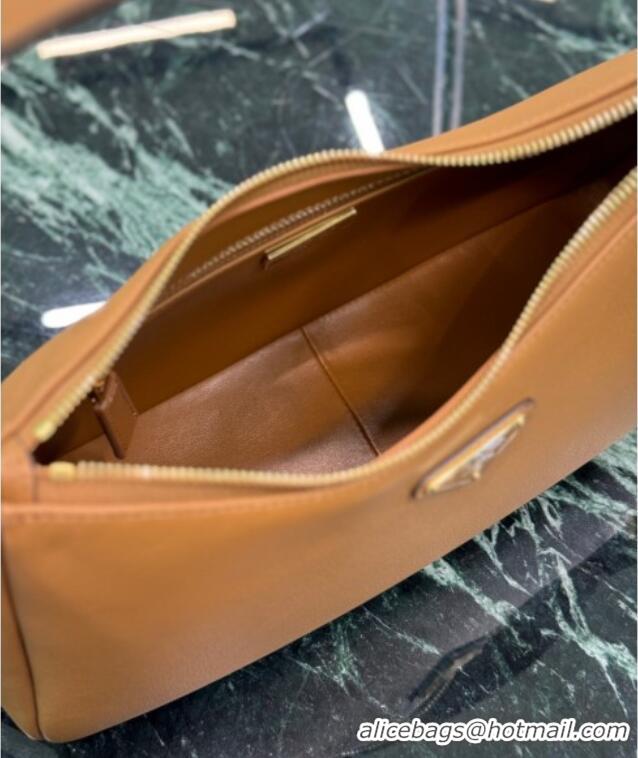 Best Price Prada Aimee medium leather shoulder bag 1BC229 Caramel Brown 2025