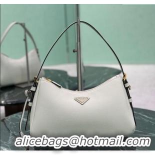 Best Price Prada Aimee medium leather shoulder bag 1BC229 White 2025