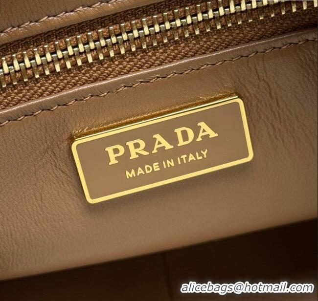 Big Discount Prada Aimee medium suede shoulder bag 1BC229 Yellow 2025 