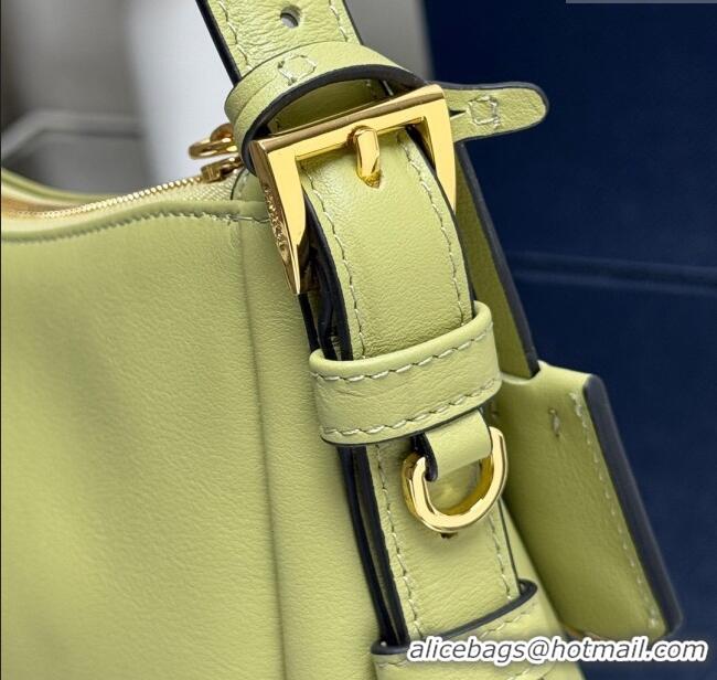 Promotional Prada Aimee medium leather shoulder bag 1BC229 Pistachio Green 2025