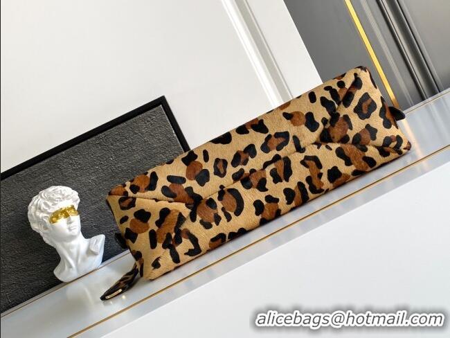 Luxury Discount Prada Aimee medium leopard printed shoulder bag 1BC229 Honey 2025