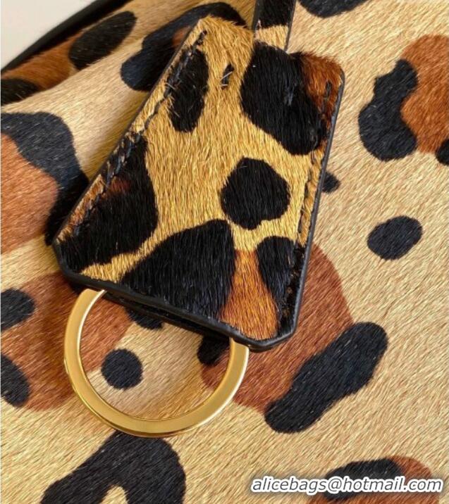 Luxury Discount Prada Aimee medium leopard printed shoulder bag 1BC229 Honey 2025