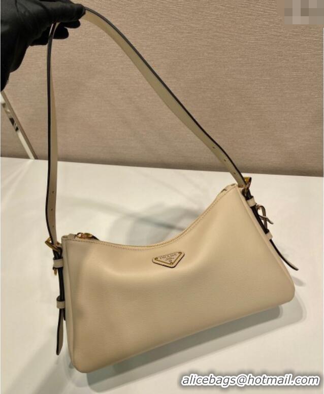 Best Quality Prada Aimee medium leather shoulder bag 1BC229 Beige 2025