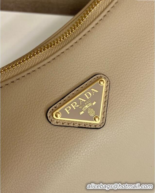 Best Quality Prada Aimee medium leather shoulder bag 1BC229 Beige 2025