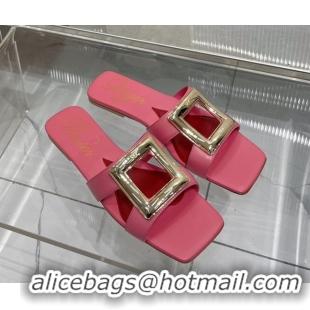 Unique Style Roger Vivier Viv' by the Sea Mules in Calfskin Pink 5073118